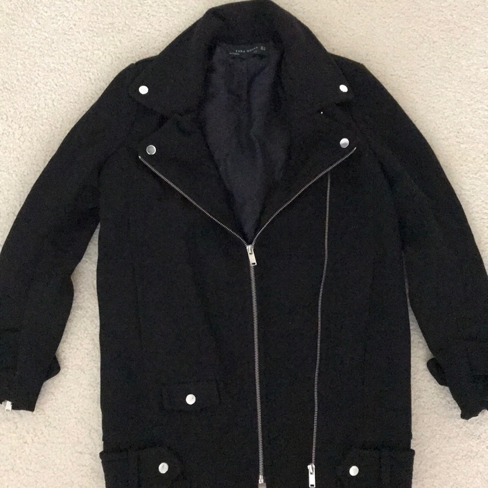 Zara oversized biker jacket